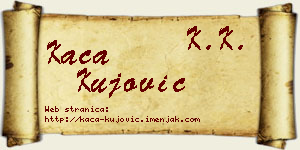 Kaća Kujović vizit kartica